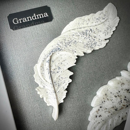 Framed Memorial Ashes Double Feather
