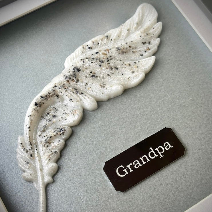Framed Memorial Ashes Feather