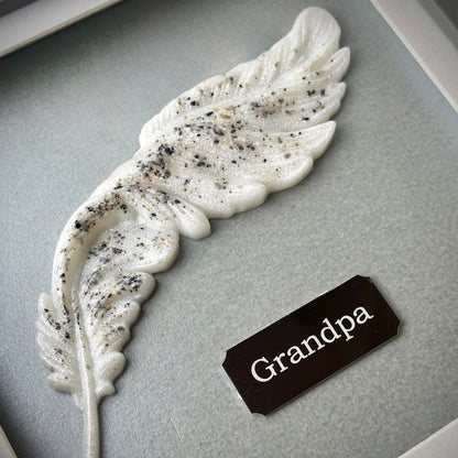 Framed Memorial Ashes Feather