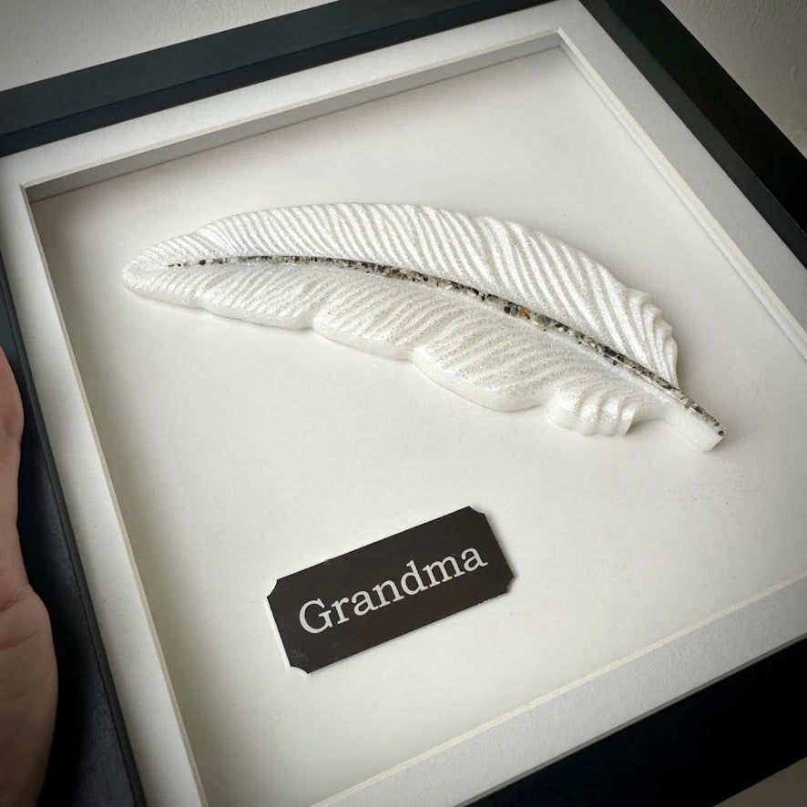 Framed Memorial Ashes Feather