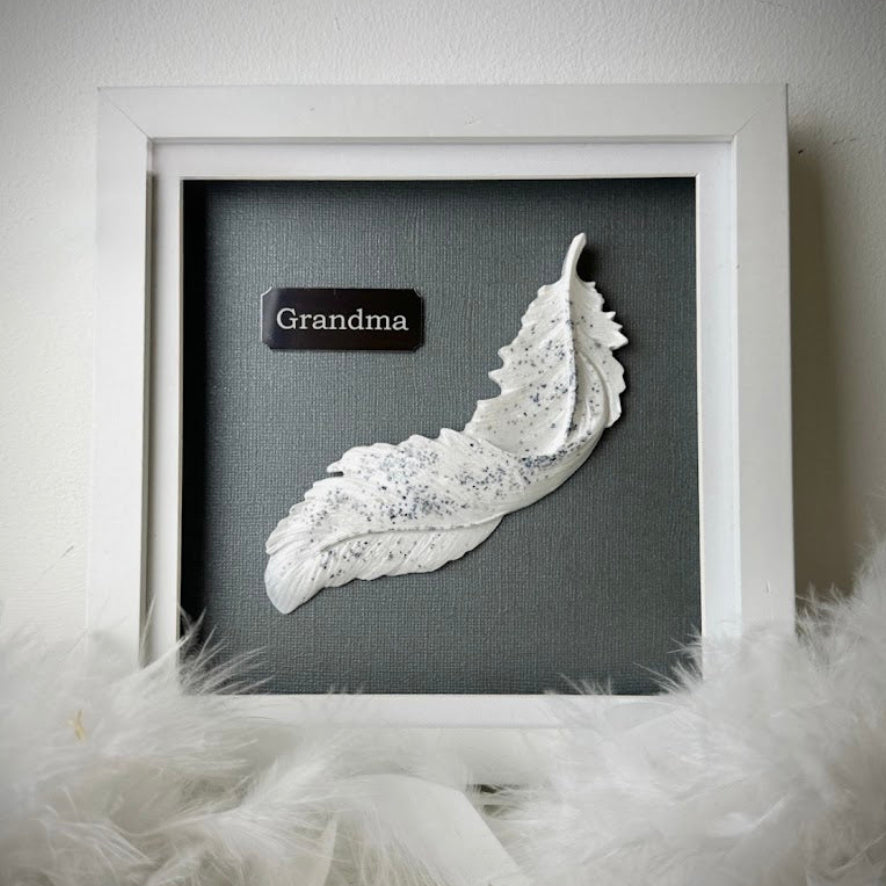 Framed Memorial Ashes Feather