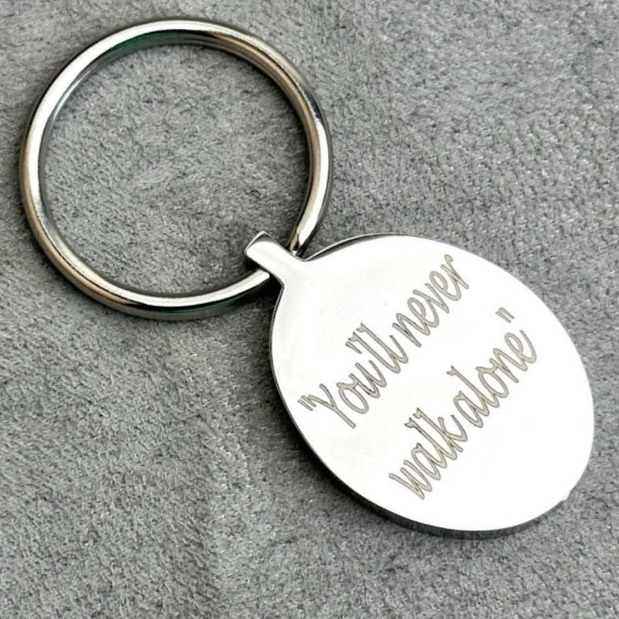 Self Fill Oval Urn Memorial Keyring