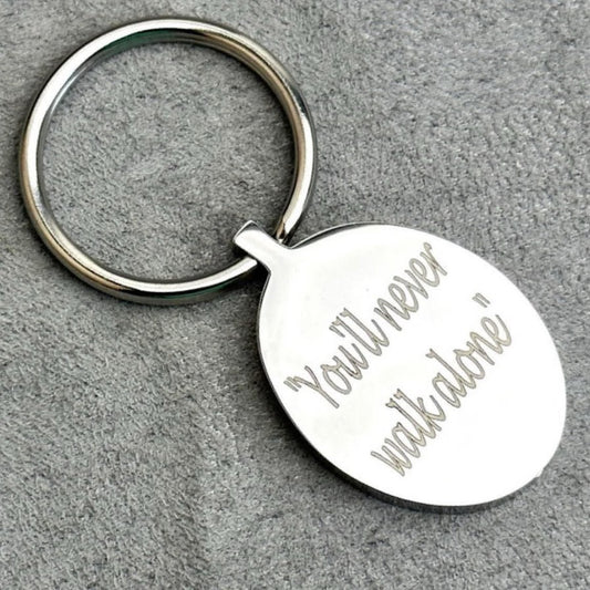 Self Fill Oval Urn Memorial Keyring