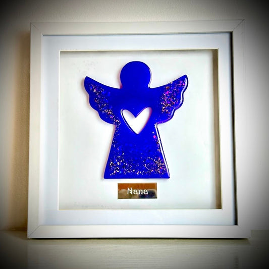 Framed Memorial Ashes / Hair Large Angel