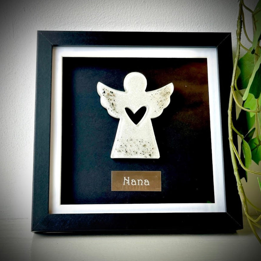 Framed Memorial Ashes / Hair Small Angel