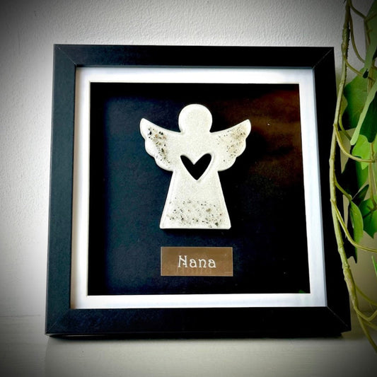 Framed Memorial Ashes / Hair Small Angel