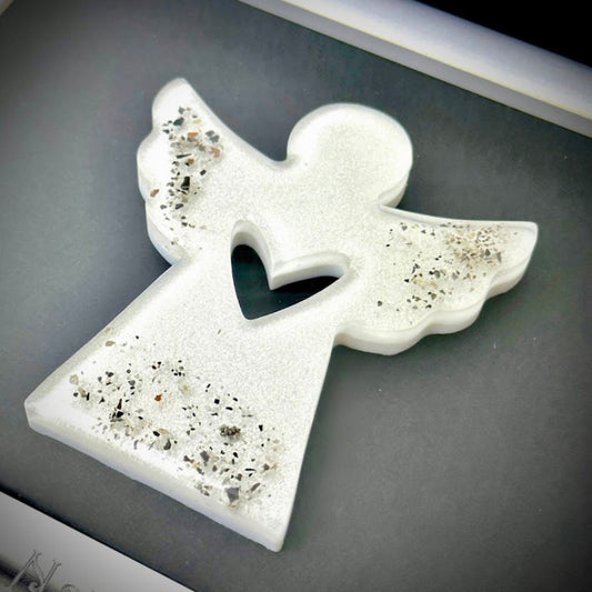 Framed Memorial Ashes / Hair Small Angel