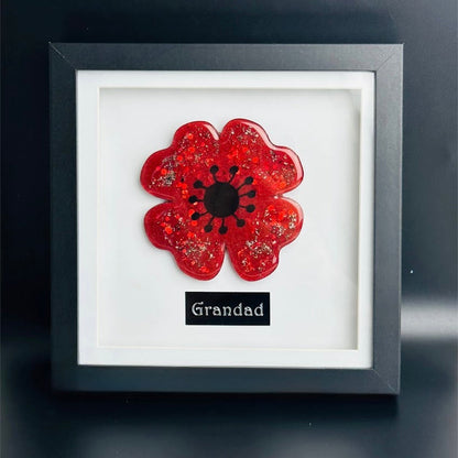 Framed Memorial Ashes/Hair Poppy