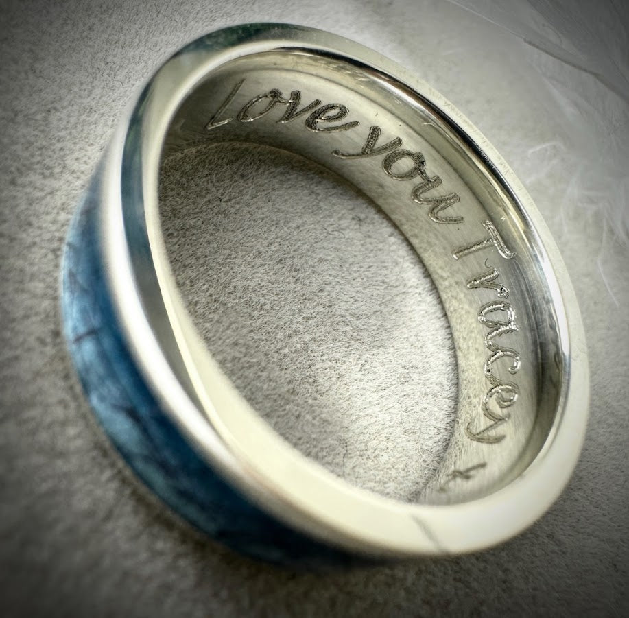 Sterling Silver 6mm Channel Memorial Ring
