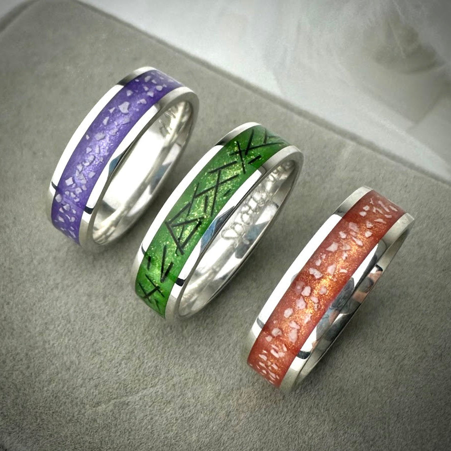 Sterling Silver 6mm Channel Memorial Ring
