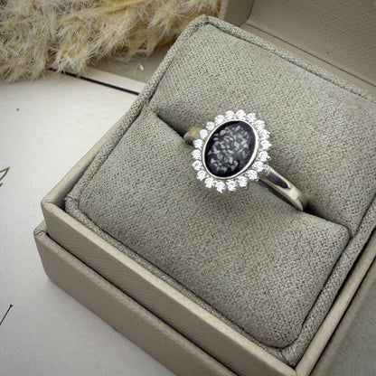 Sterling Silver Halo Memorial Ring