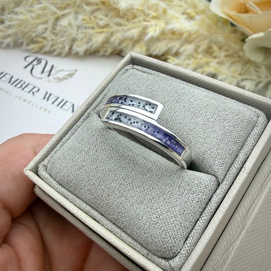 Sterling Silver Wrap around Memorial Ring