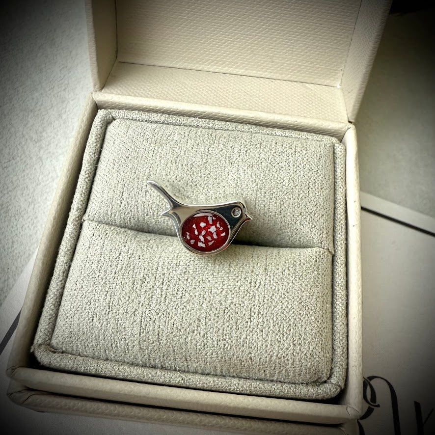 Sterling Silver Robin Bracelet Memorial Charm