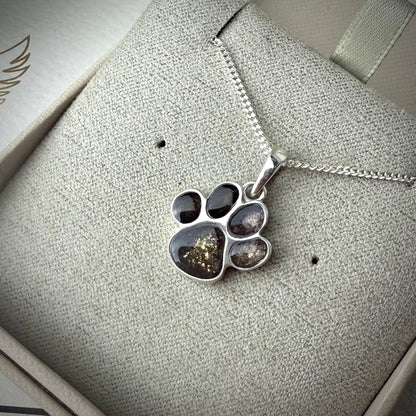 Sterling Silver Paw Memorial Pendant