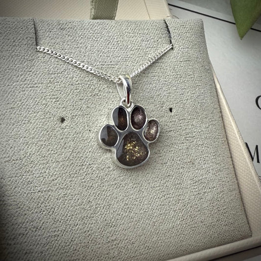 Sterling Silver Paw Memorial Pendant