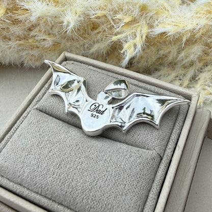 Sterling Silver Bat Memorial Pendant