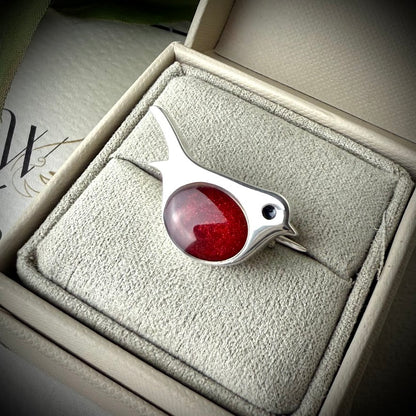 Sterling Silver Classic Robin Memorial Brooch/Pin