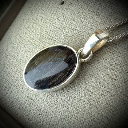 Sterling Silver Oval Memorial Pendant