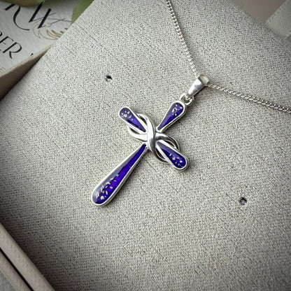 Sterling Silver Infinity Cross Memorial Pendant