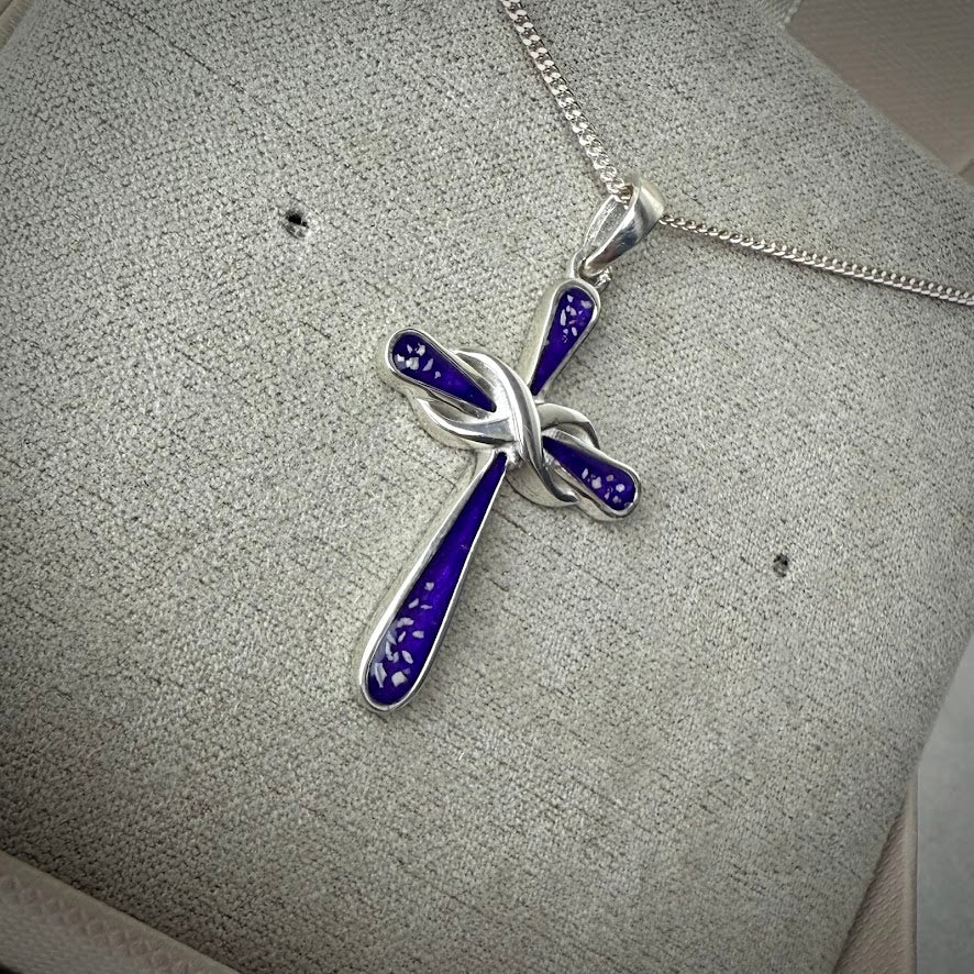 Sterling Silver Infinity Cross Memorial Pendant