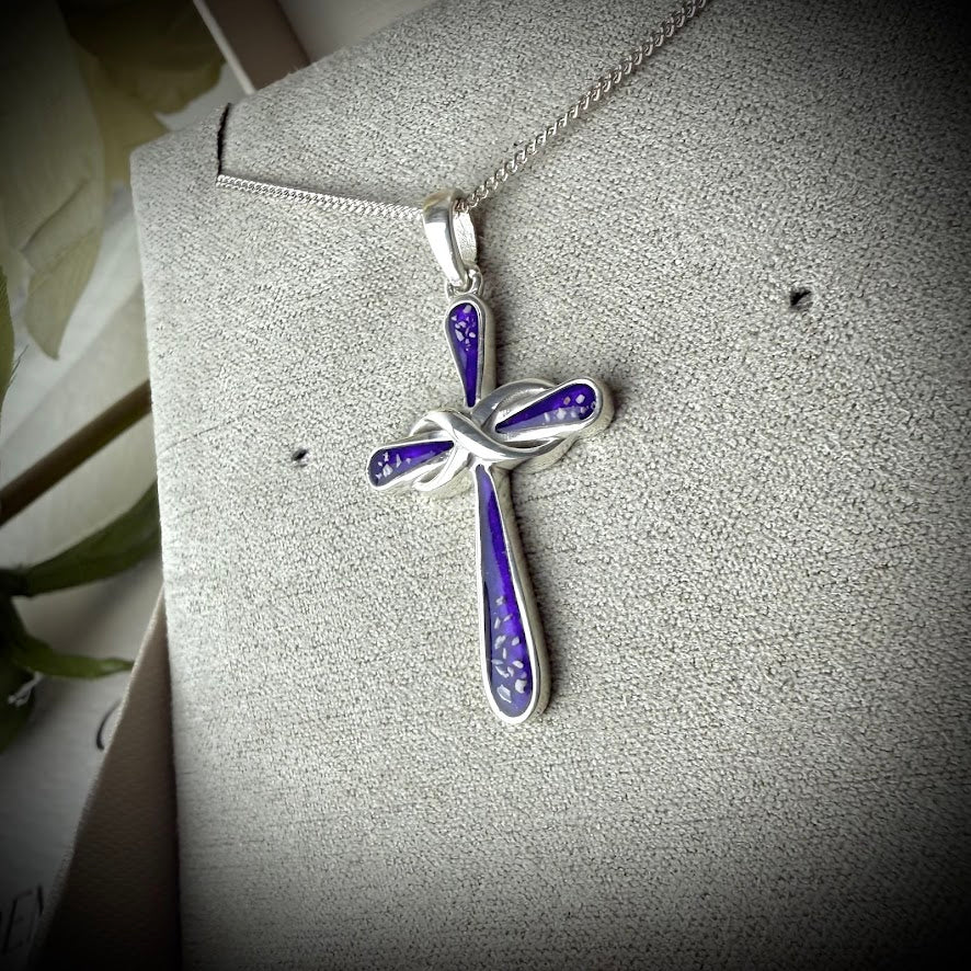 Sterling Silver Infinity Cross Memorial Pendant