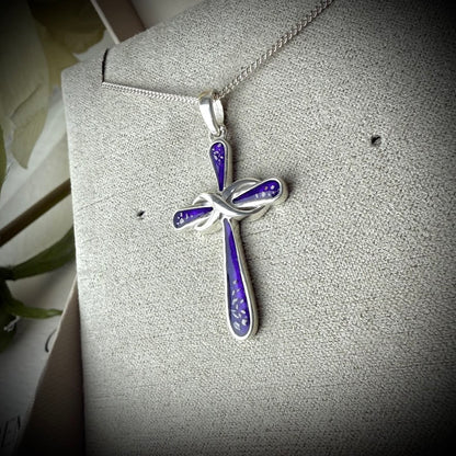 Sterling Silver Infinity Cross Memorial Pendant