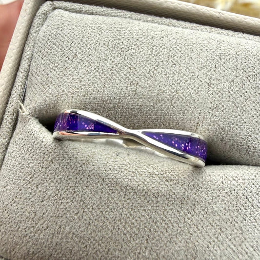 Sterling Silver Twist Memorial Ring
