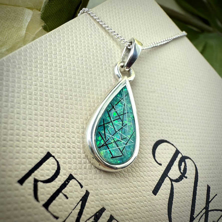 Sterling Silver Classic Teardrop Memorial Pendant