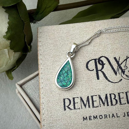 Sterling Silver Classic Teardrop Memorial Pendant