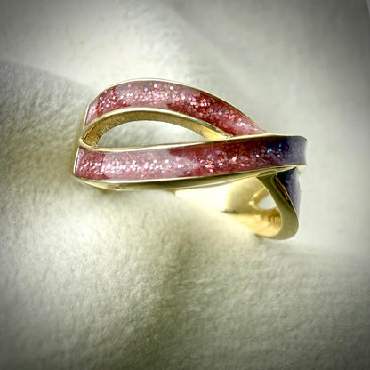9ct Yellow gold Simple Infinity Memorial Ring Size P ONLY