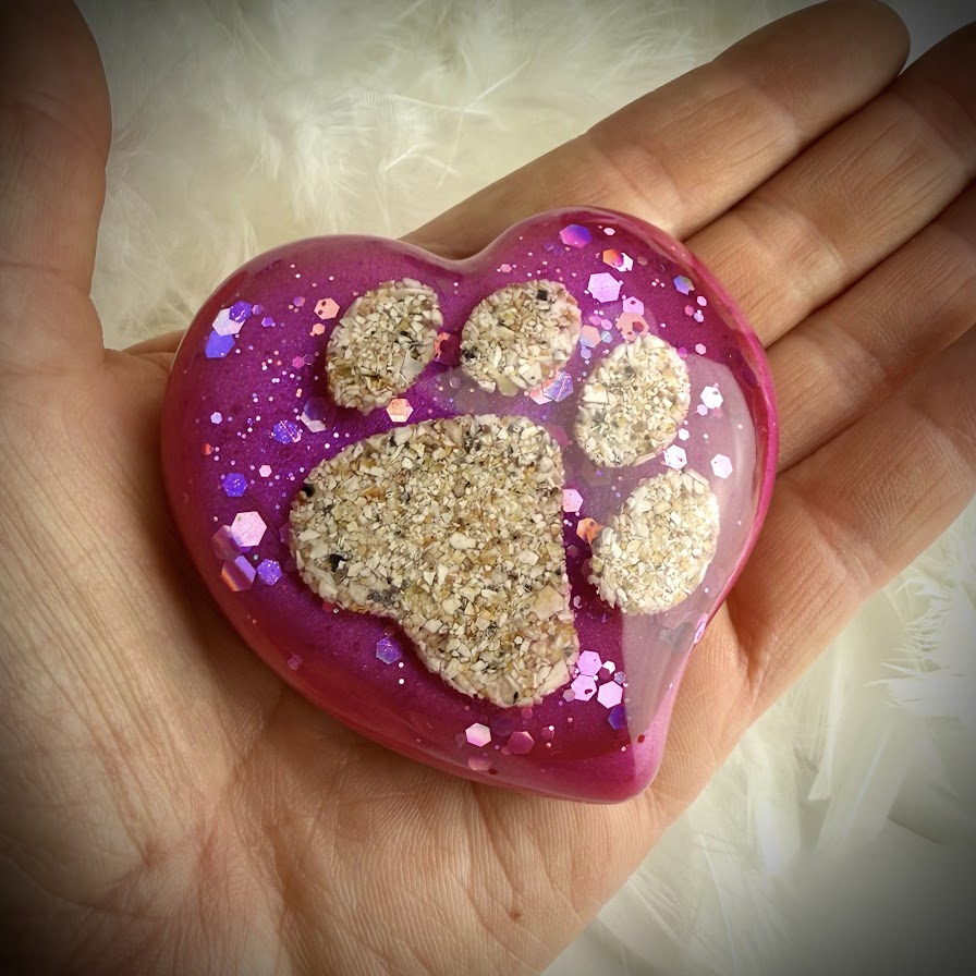 Wavy Heart Memorial Paperweight