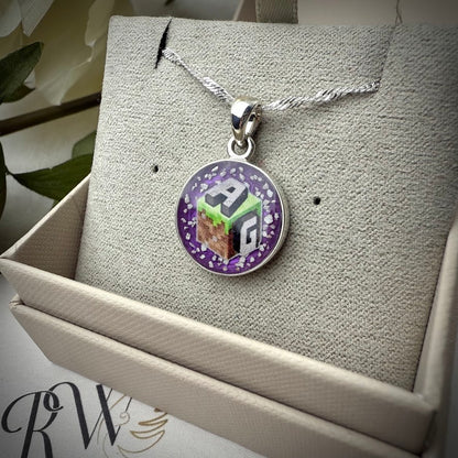 Sterling Silver Simple Round Memorial Pendant