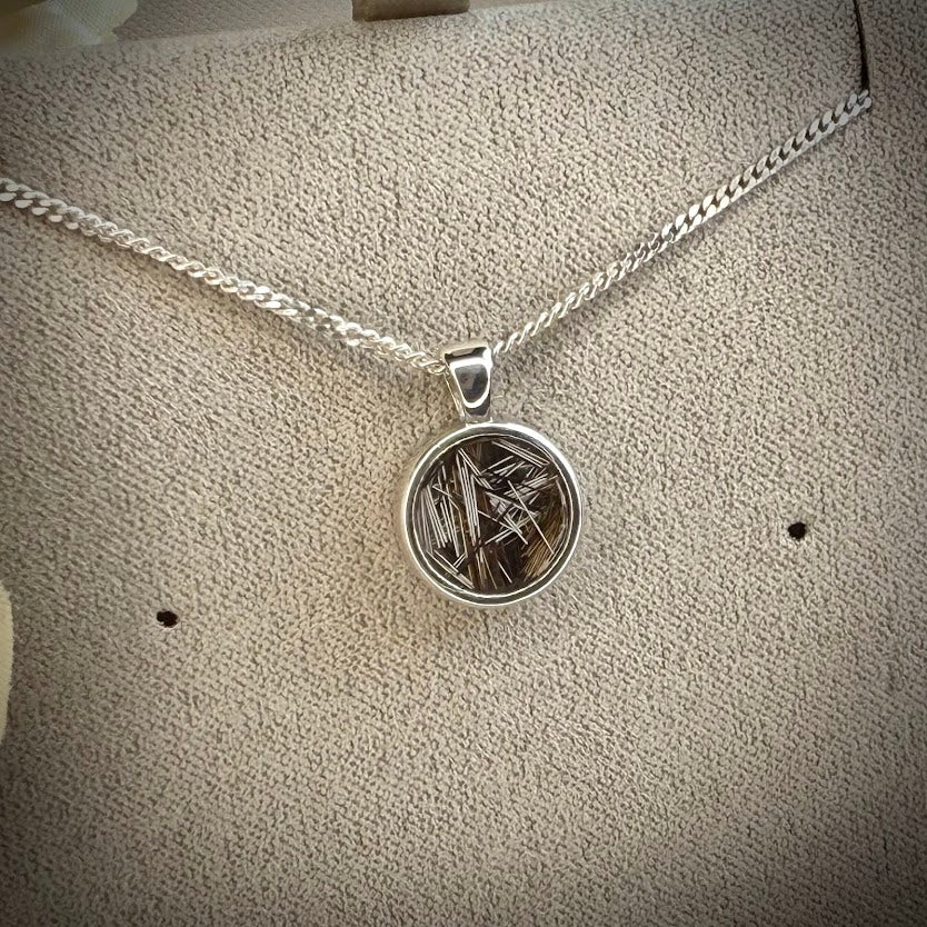 Sterling Silver 12mm Round Memorial Pendant