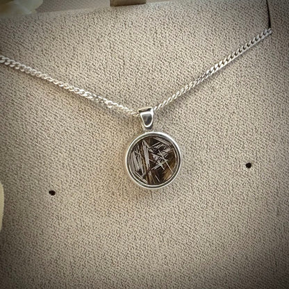 Sterling Silver 12mm Round Memorial Pendant