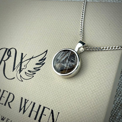 Sterling Silver 12mm Round Memorial Pendant