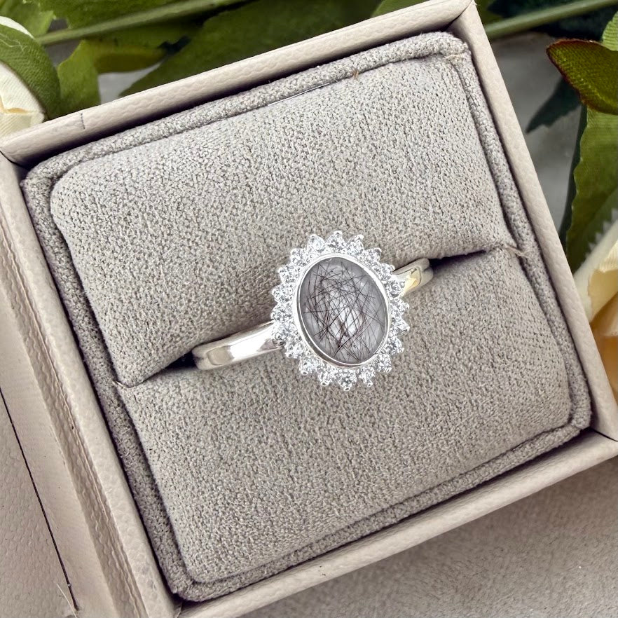 Sterling Silver Halo Memorial Ring