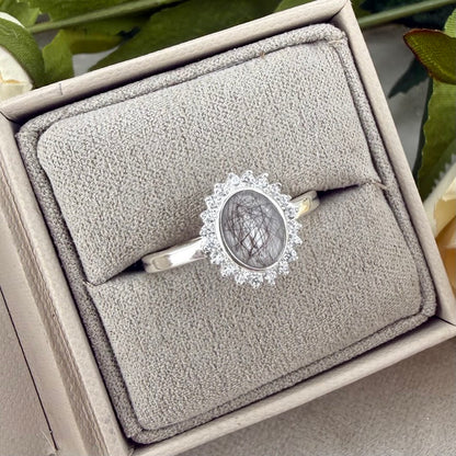 Sterling Silver Halo Memorial Ring