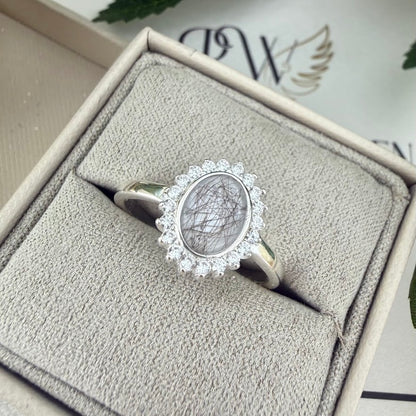 Sterling Silver Halo Memorial Ring