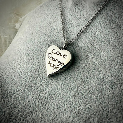 Stainless Self Fill Angel Wing Urn Memorial Pendant