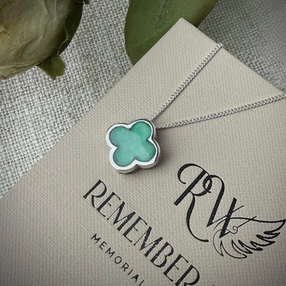 Sterling Silver Clover Memorial Pendant