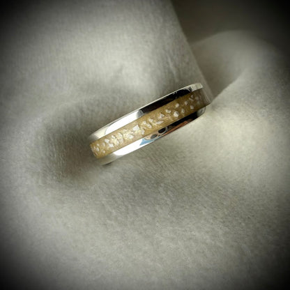 Sterling Silver 6mm Channel Memorial Ring