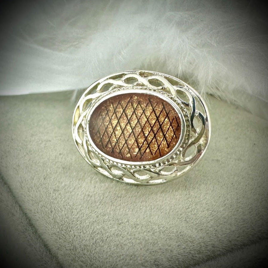 Sterling silver Vintage Celtic Memorial Brooch / Pin