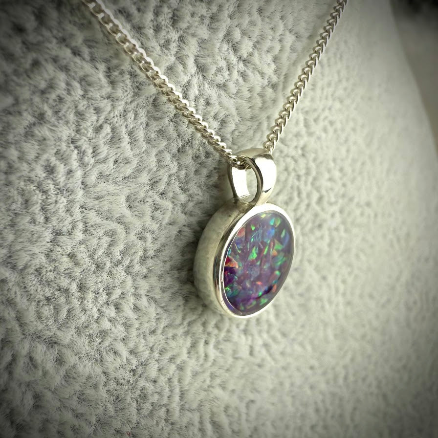 Sterling Silver 12mm Round Memorial Pendant