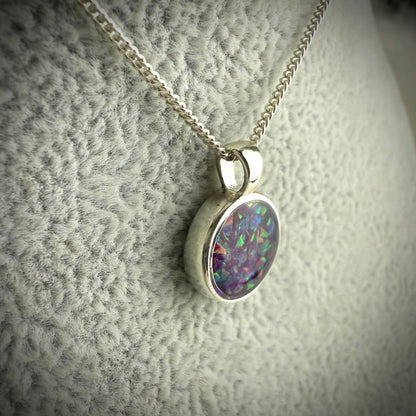 Sterling Silver 12mm Round Memorial Pendant