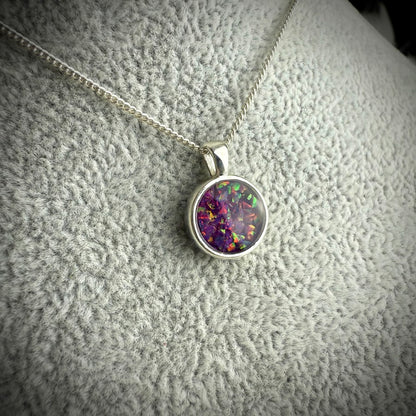 Sterling Silver 12mm Round Memorial Pendant