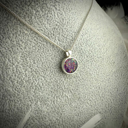Sterling Silver 12mm Round Memorial Pendant