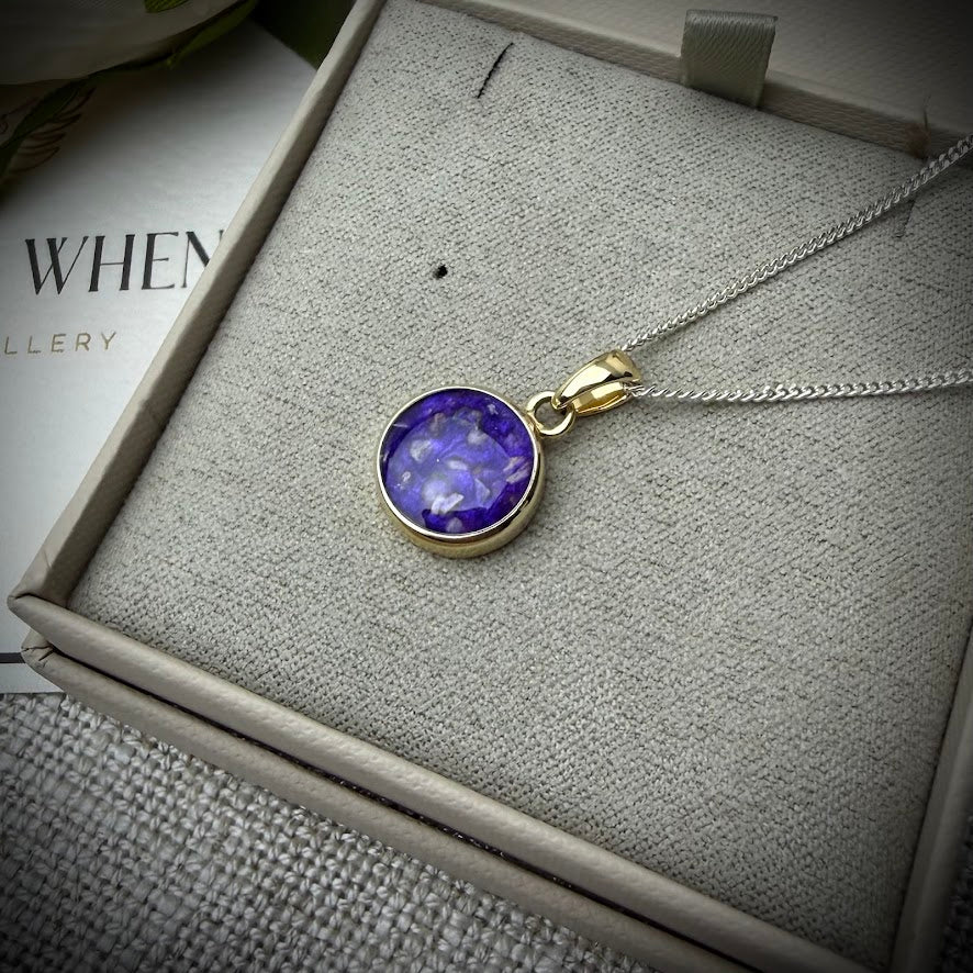 9ct Yellow Gold 10mm Round Memorial Pendant