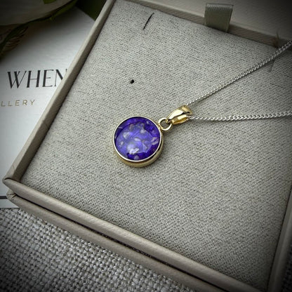 9ct Yellow Gold 10mm Round Memorial Pendant