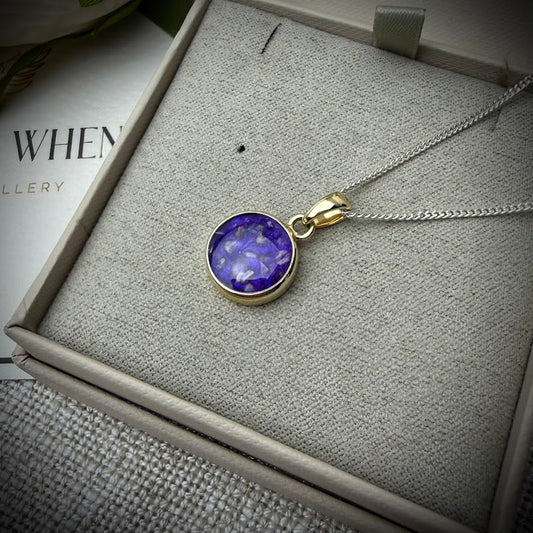 9ct Yellow Gold 10mm Round Memorial Pendant