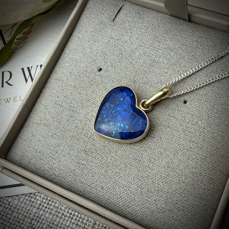 9ct Yellow Gold Heart Memorial Pendant